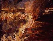 Akseli Gallen-Kallela The Veldt Ablaze at Ukamba oil painting reproduction